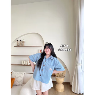 (มีสตอคพร้อมส่ง/ส่งด่วน💥) (JR) Mori Shirt🧸🍪🧺 เสื้อเชิ้ตลูกฟูกกระดุมกลมปักcuteness in you สาวอวบไซส์ใหญ่ (อกหน้าผ้า50)