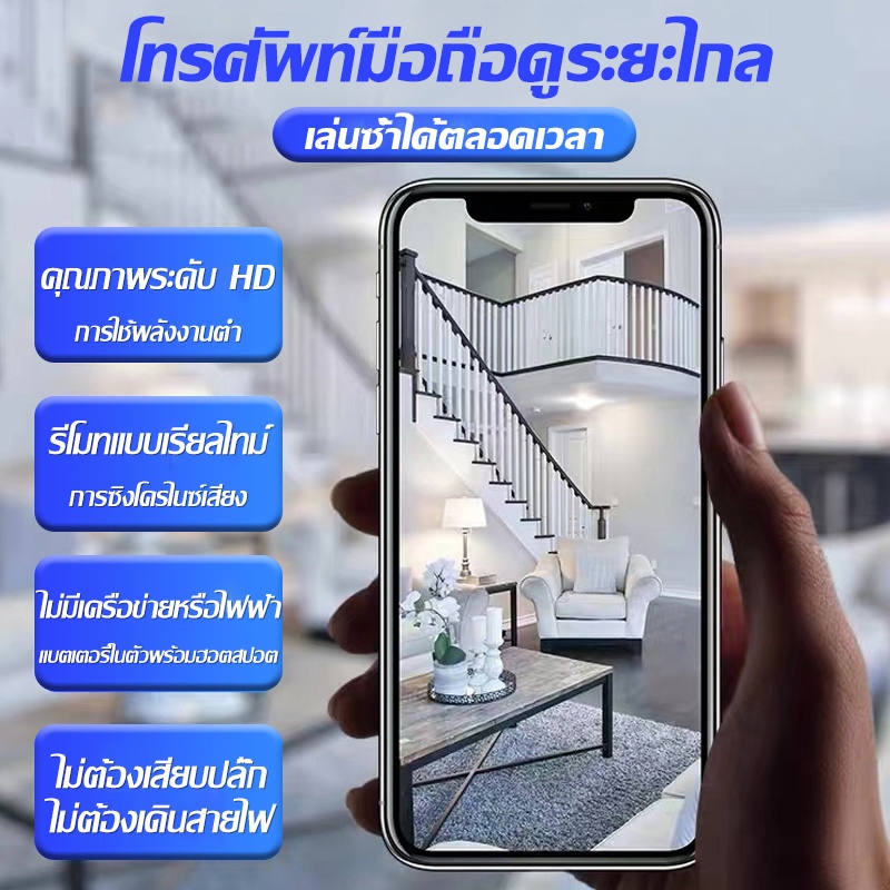 【4K คุณภาพภาพ HD Ultra 】กล้องจิ๋ว เล็กง่ายต่อการวาง กลางคืนชัดเจนมาก กันน้ํา ไวไฟในตัว Camera