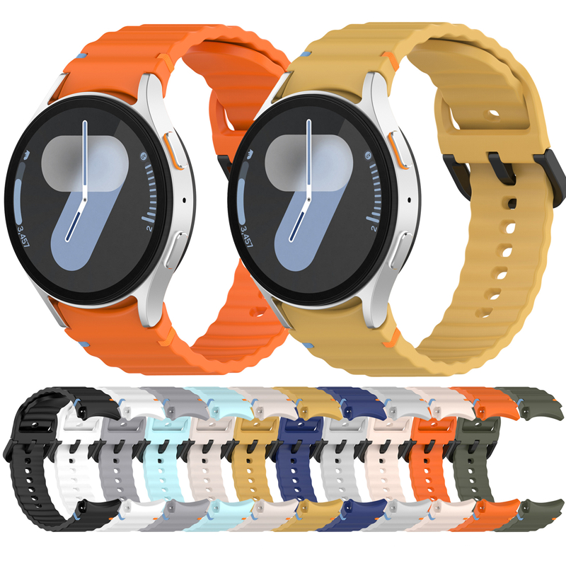 สายรัดซิลิโคนคลาสสิก Samsung Galaxy Watch 7 6 5 4 40mm 44mm กันน้ำและทนทาน - รูปที่ 2