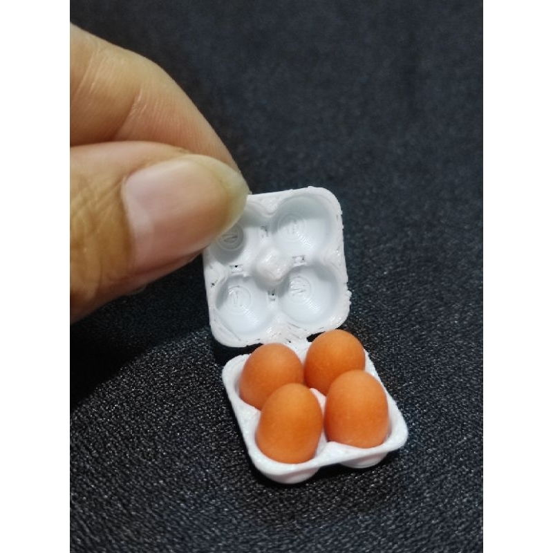 ไข่จิ๋วในแผง ของจิ๋ว อาหารจิ๋ว ของตกแต่งบ้านตุ๊กตา