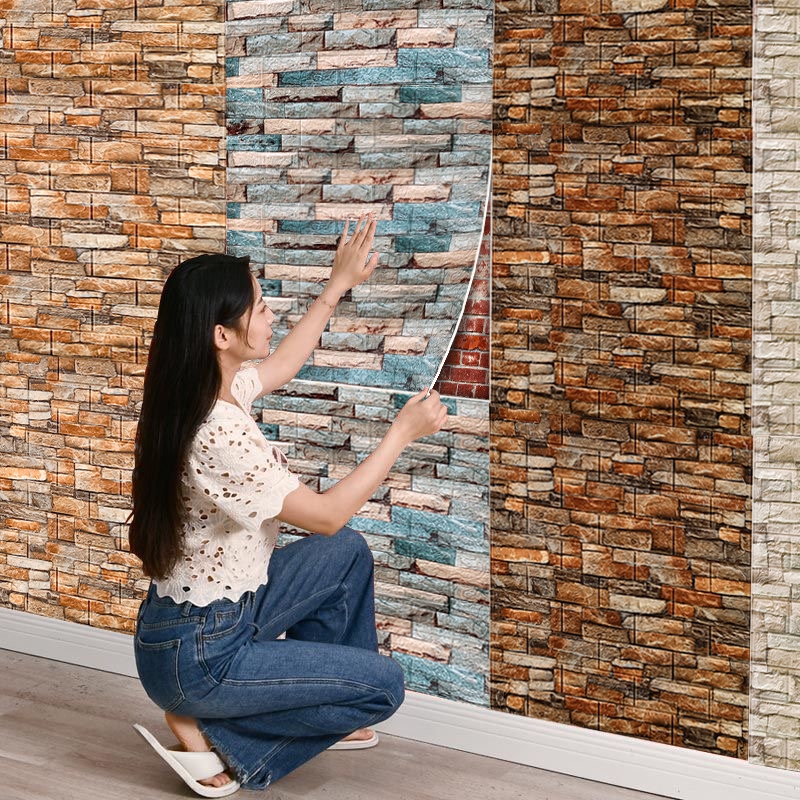 ย้อนยุค วอลเปเปอร์ติดผนัง วอลเปเปอร์ ติด ผนังห้องนอน wallpaper แผ่นติดผนังห้อง