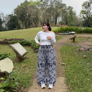 C พลัสไซส์ใหญ่ 3XL+ กางเกงช้างขายาว กางเกงผ้าไหมญี่ปุ่นพรีเมี่ยม ลายช้าง ลายแมว ลายหมาและอื่นๆ นุ่มสบายไม่ต้องรีด ขาดยาก