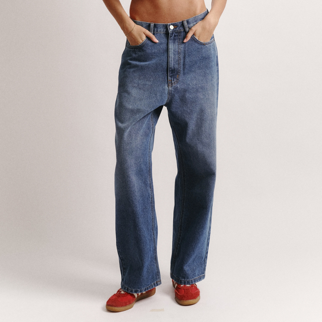 Moone Marche - Baggy Jeans กางเกงยีนส์เอวต่ำ