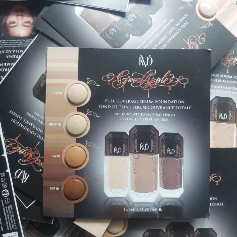 [ลด30% ใช้โค้ดไลฟ์/Shopee Video]✅พร้อมส่ง✅แท้ KVD Kat Von D Good Apple Full Coverage Serum Foundation TESTER 4สี