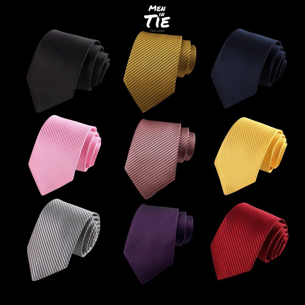 MEN IN TIE เนคไทแบบผูกเอง หน้ากว้าง 8cm รุ่น Grand Stripe Collection