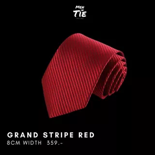 MEN IN TIE เนคไทแบบผูกเอง หน้ากว้าง 8cm รุ่น Grand Stripe Collection