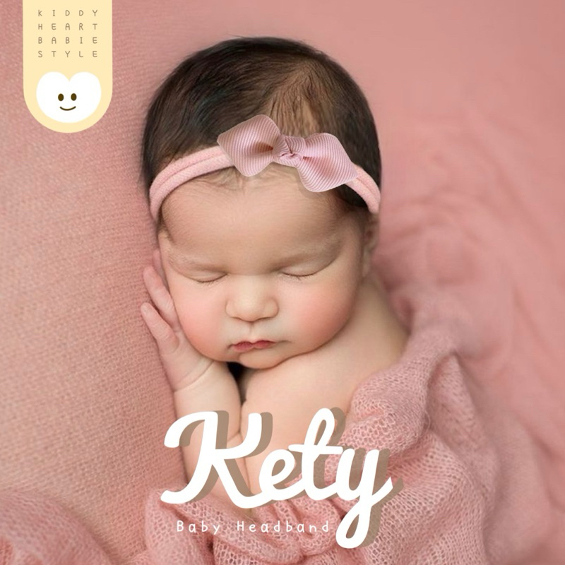 [Kiddy Heart]คาดผมเด็กแรกเกิด รุ่นMini Kety(โบว์จิ๋วเคธี่)