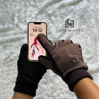 ถุงมือกันหนาวผู้ชายหนังกลับ  ด้านในบุขนหนา ใส่ติดลบได้ พร้อม…