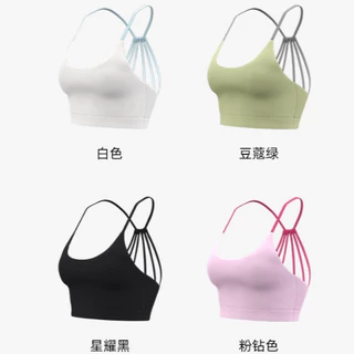 เสื้อบราโยคะ SportBra สปอร์ตบราออกกำลังกาย สายเดี่ยวไขว้หลังสายทูโทน ทรงใหม่สวยใส่สบายทรงสวย บราเย็บติด JYMN068
