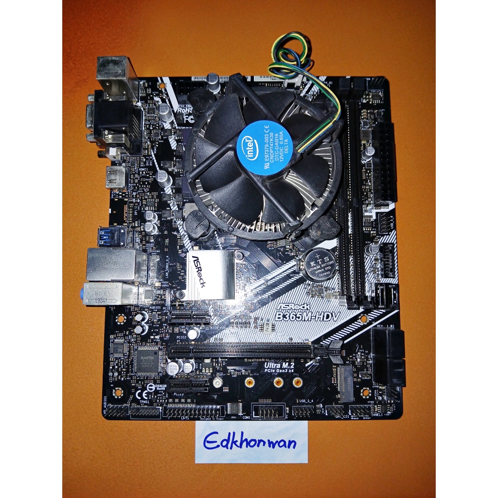 (ซีพียู+เมนบอร์ด มือสอง) INTEL CORE I3 9100F + ASROCK B365M-HDV M.2