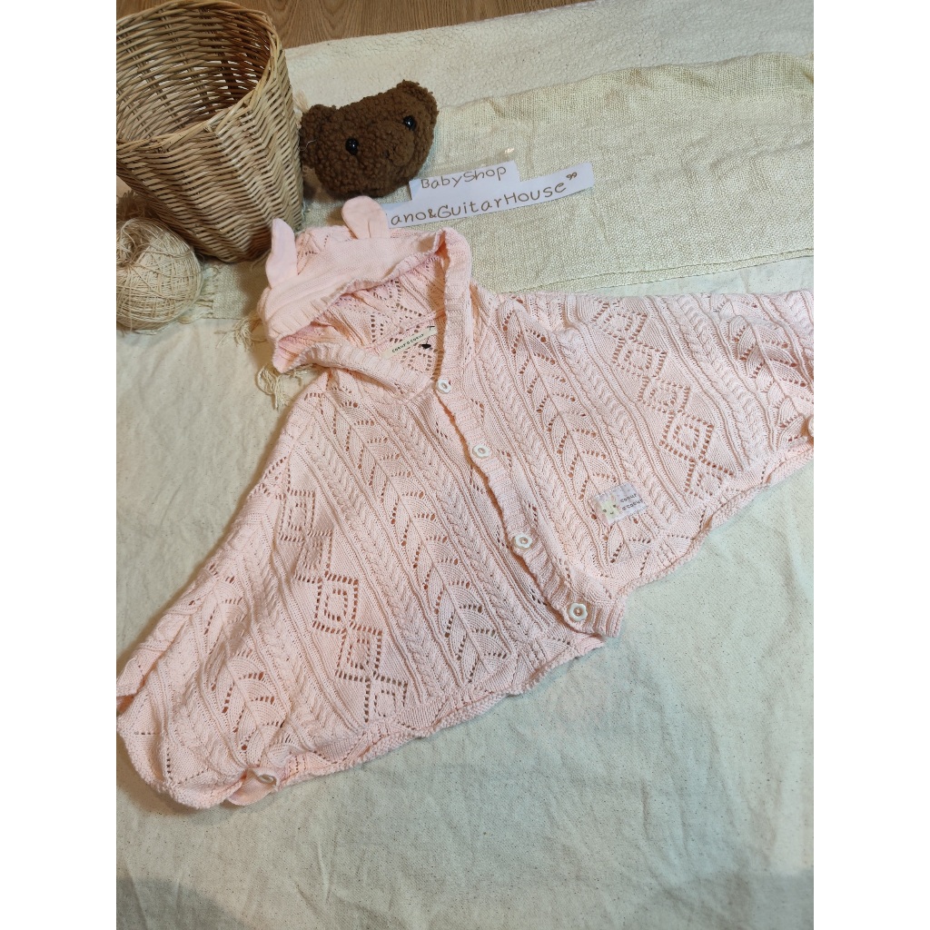 เสื้อคลุมไหล่ไหมพรมแบรนด์ Coeur A Coeur รหัสT7197 ส่งต่อเสื้อผ้าลูกสาวแบรนด์ญี่ปุ่นมือสอง