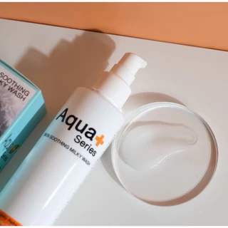 (2 ขวด ) Aqua+ Series Skin Soothing Milky Wash 175 ml. โฟมล้างหน้าน้ำนมสูตรอ่อนโยน