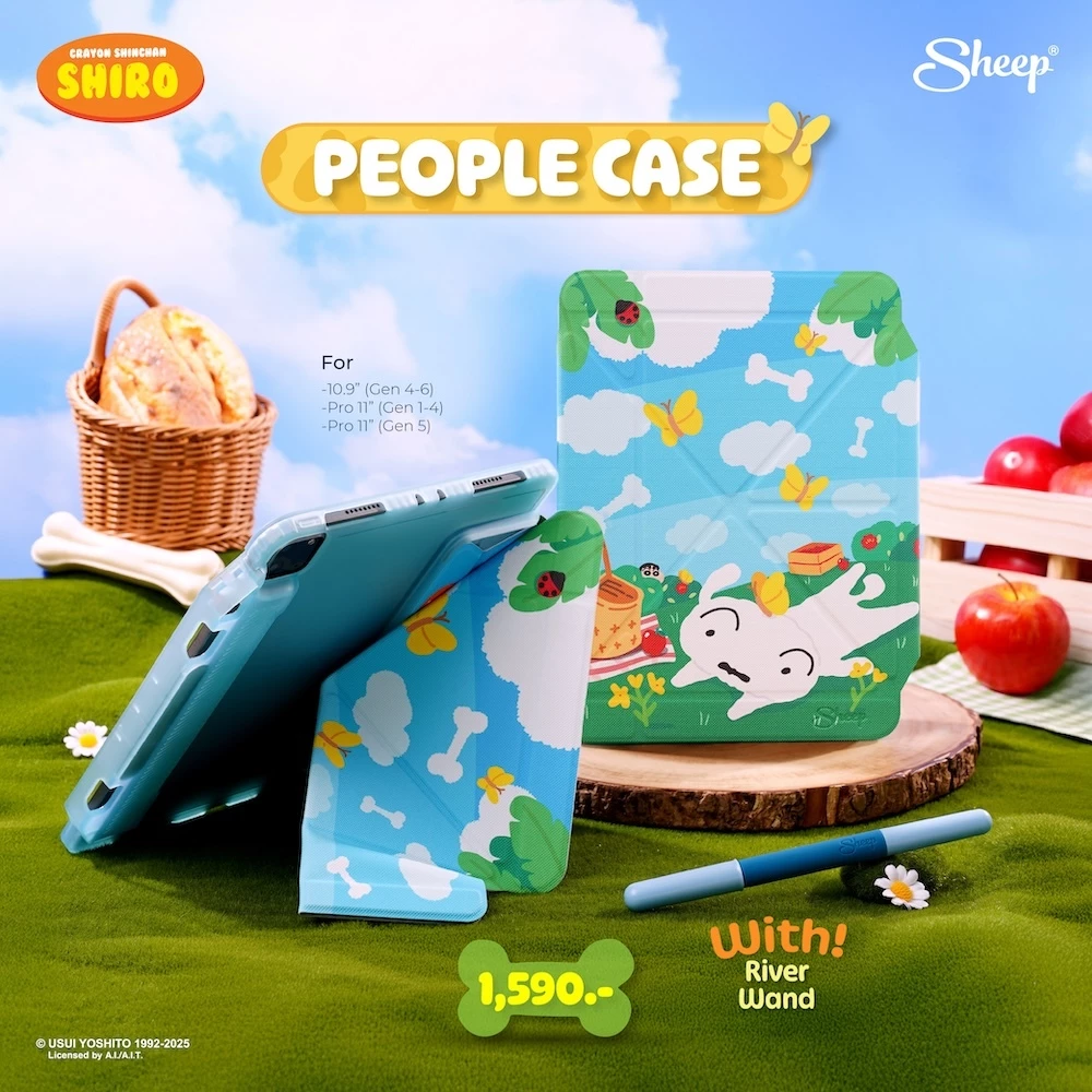 [People Shiro] Shiro Collection เคสสำหรับไอแพด Peopleเคสเก็บปลอกปากกา ฟรีปลอกปากกา เคสกันงอกันกระแทก ลายชิโร่ ลิขสิทธิ์