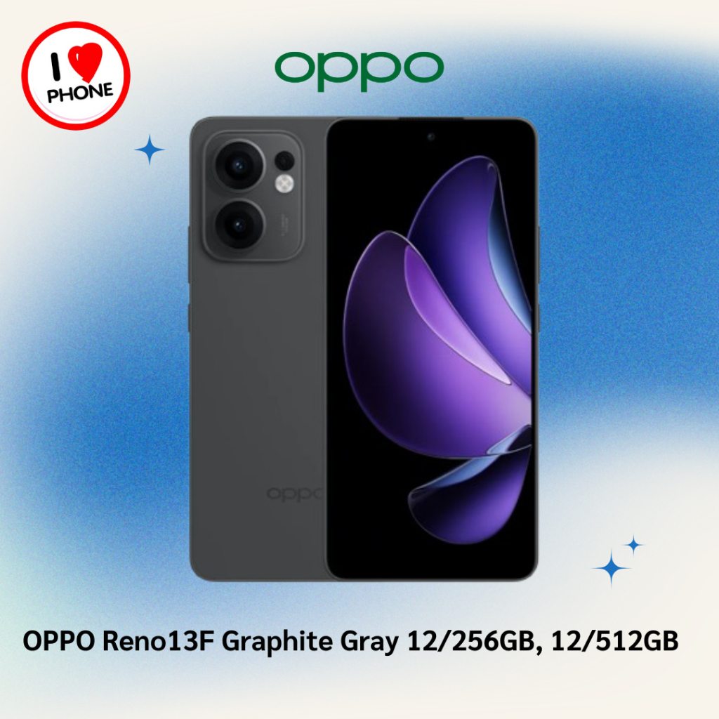 OPPO - Reno13F Graphite Gray 12/256GB, 12/512GB ออปโป้ โทรศัพท์มือถือ สมาร์ทโฟน