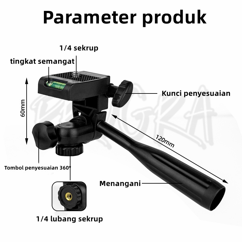 Laser Level Meter Plate Tripod Head Adapter Accessory  Arm Bracket kit Aksesori Adaptor Kepala Tripod Pelat Brake Dengan