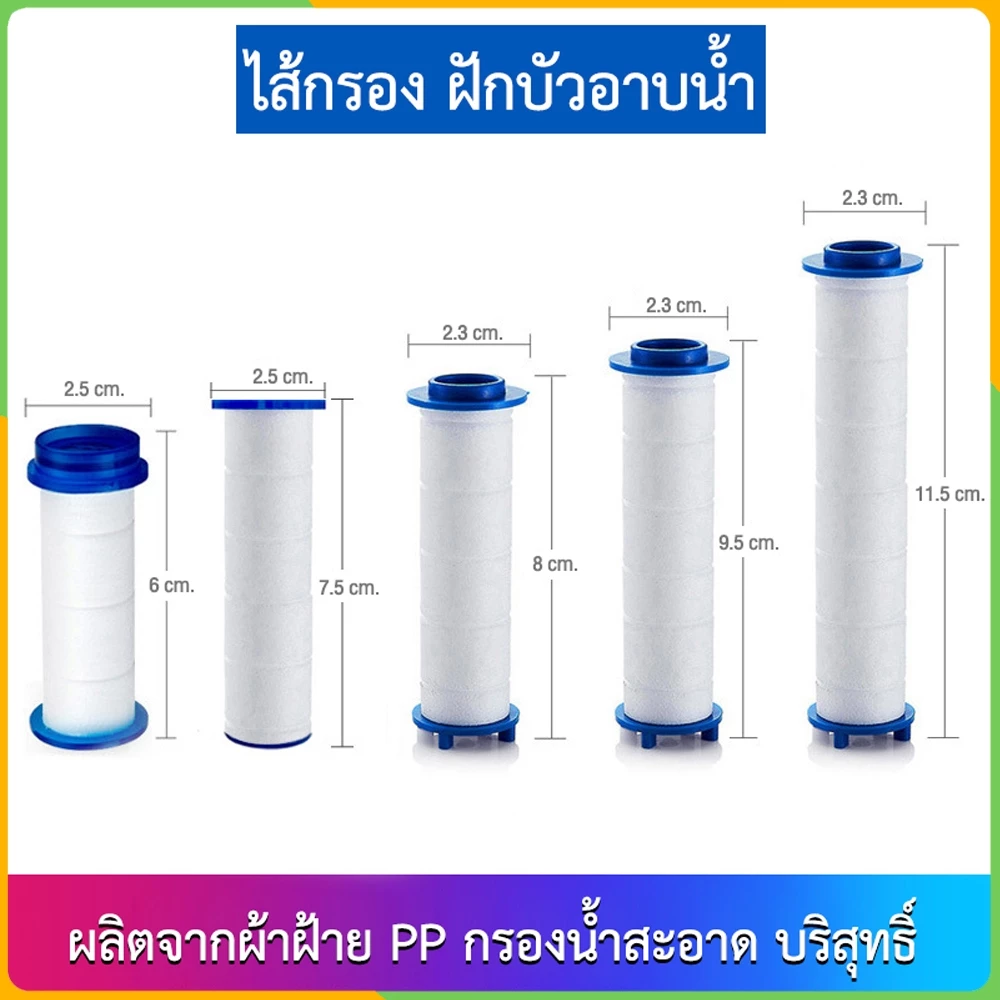 Simo - ไส้กรอง ( 1 ชิ้น) ไส้กรองน้ำ ผ้าฝ้าย PP สำหรับฝักบัวอาบน้ำ กรองน้ำสะอาด บริสุทธิ์ ครอบคลุมทุกการใช้งาน