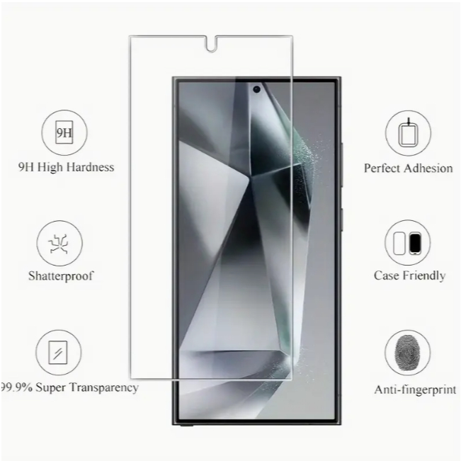 ฟิล์มกระจก ซัมซุง เอส24อุลตร้า Tempered Glass Screen For Samsung Galaxy S24 Ultra (6.8)