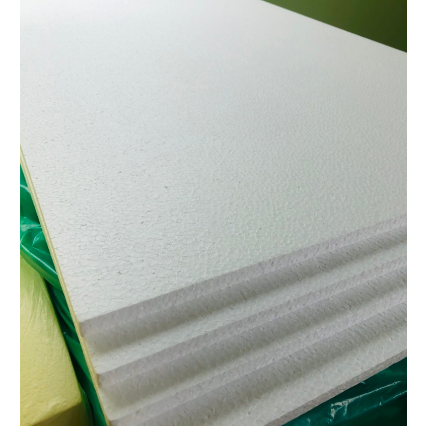 EPS FOAM โฟมแผ่น (F grade เกรดไม่ลามไฟ) ความหนาแน่น 1 ปอนด์ ขนาด 60x120 cm หนา  3/4 นิ้ว(1.9cm) ราคา 56 บาท/แผ่น