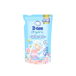 [ยกลัง] D-nee ดีนี่ ผลิตภัณฑ์ปรับผ้านุ่มเด็ก Organic New Born กลิ่น Morning Fresh ถุงเติม 530 มล., สีฟ้า