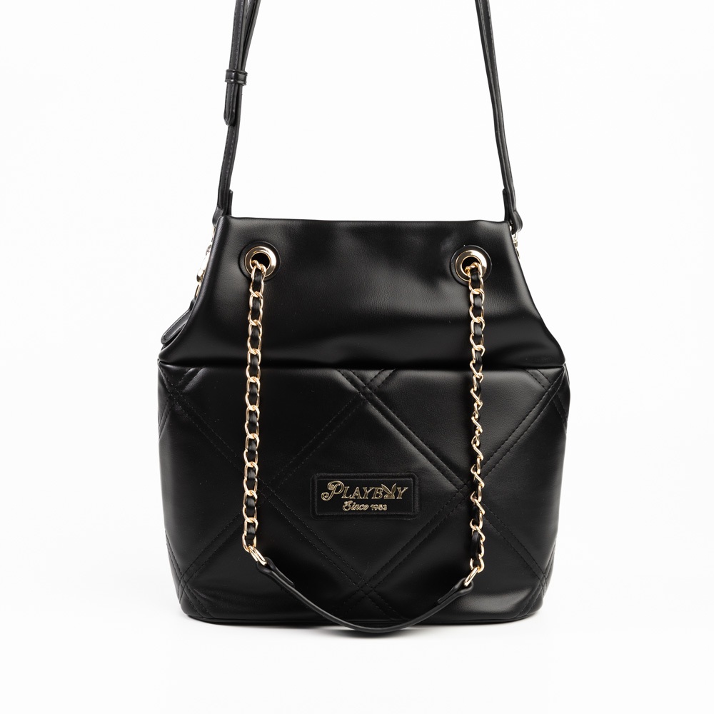 PLAYBOY รุ่น Amber Bag กระเป่าสะพายข้างผู้หญิง รหัส ST-B251PB607 ดีไซน์ทรง Bucket หนังบุนวม มี 3 สี
