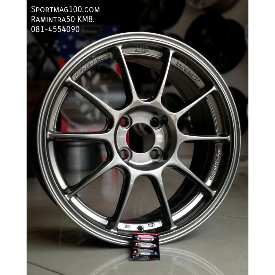 ล้อแม็กใหม่เบา Flowforming AOW TC105X 4รู100 ET36 สีไททัน-สีไทเทเนียม 7-16นิ้ว(ราคา 4วง)