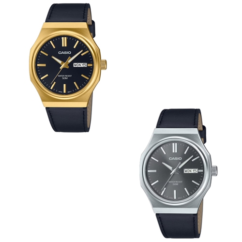 CASIO นาฬิกาข้อมือผู้ชาย สายหนัง รุ่น MTP-E735,MTP-E735L,MTP-E735GL,MTP-E735L-8A,MTP-E735GL-1A