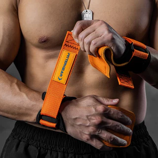 FITTERGEAR : POWER GRASP - WU ถุงมือยกน้ำหนักช่วยเสริมแรงสำหรับ Deadlifts, Pull-ups