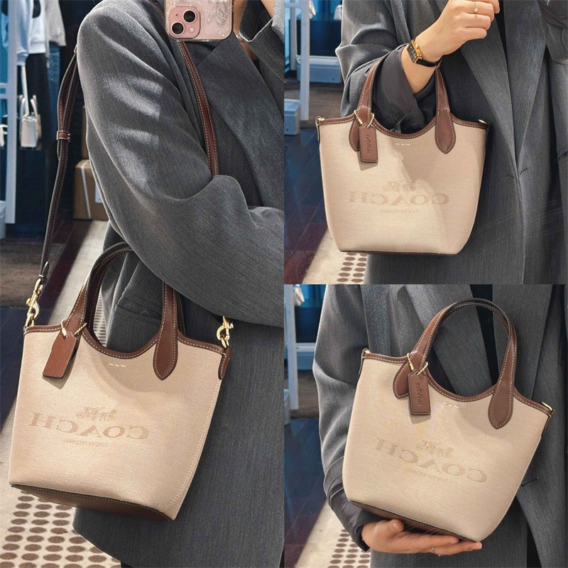 แท้💯%/Outlets ปลอดภาษี กระเป๋าสะพายข้างผู้หญิง Coach HANNA กระเป๋าถือ CR256 CR169 CR168-จัดส่งจากโกดังกรุงเทพฯ