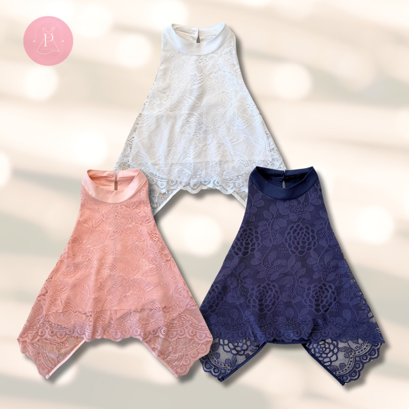 เสื้อผ้าลูกไม้แขนกุดเด็กผู้หญิง