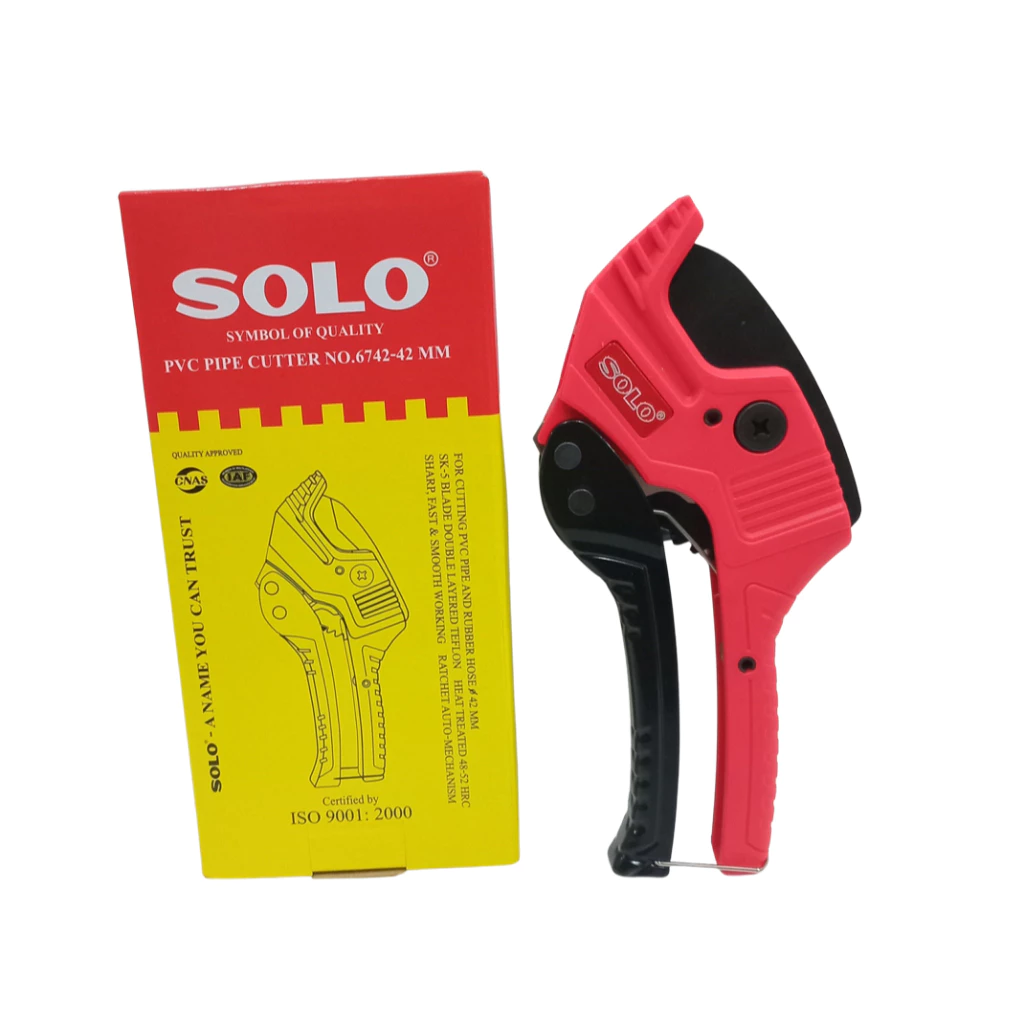 Solo กรรไกรตัดท่อ PVC ใบมีด SK5 No.6742 PVC PIPE CUTTER