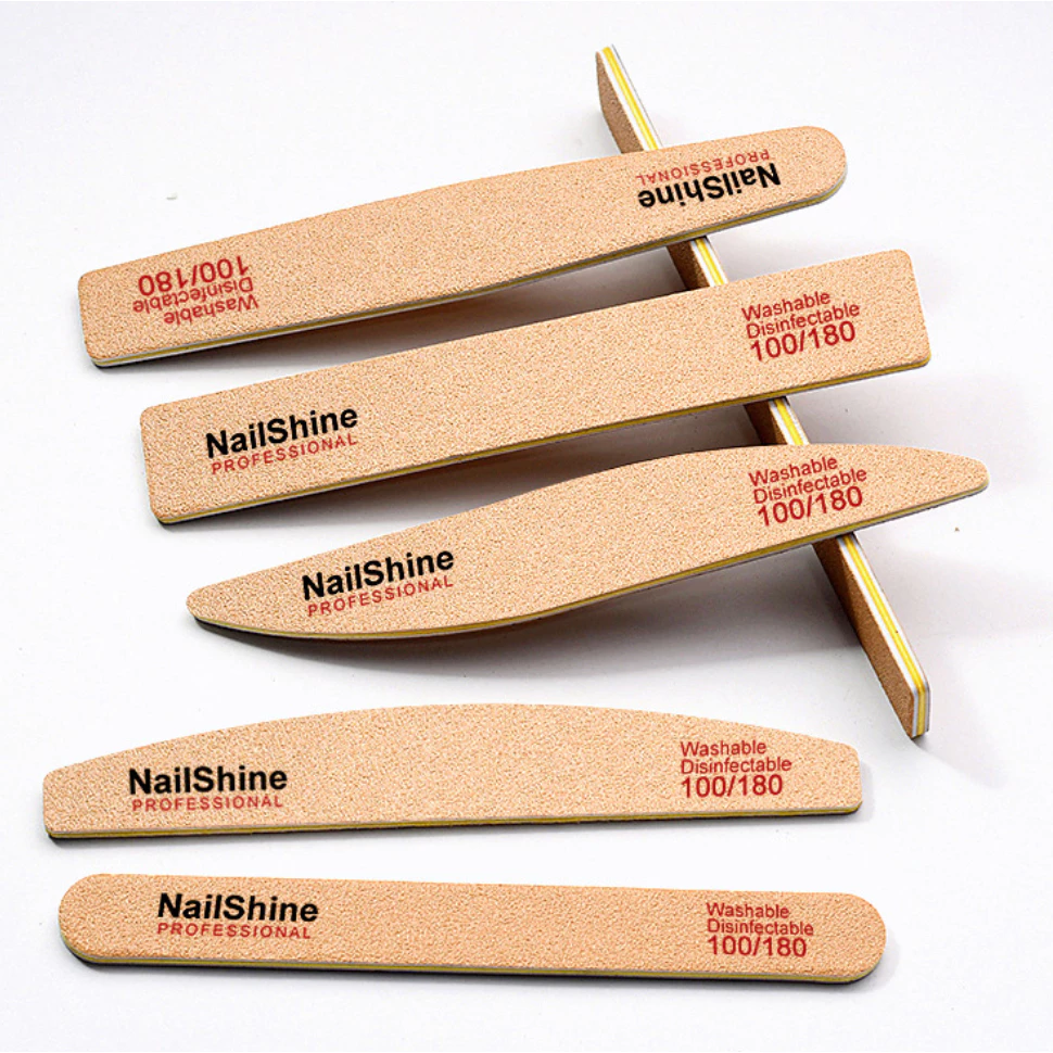ตะไบเล็บ NailShine รุ่น สีน้ำตาล 100/180 ตะไบคุณภาพดี ตะไบ กันน้ำได้ (1ชิ้น)