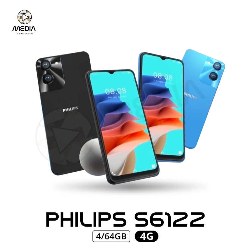 Philips S6122 (4/64GB) มือถือหน้าจอ 6.52 นิ้ว แบตเตอร์รี่ 3800 mAh เครื่องประกันศูนย์ไทย 18 เดือน
