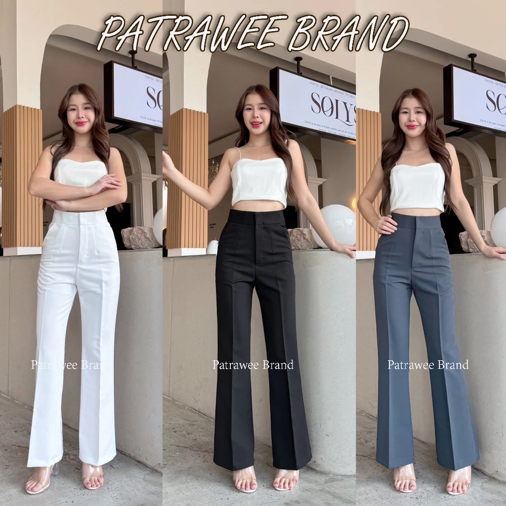 สินค้าพร้อมส่ง!! P43 กางเกงขาม้า กางเกงขาม้าเล็ก หรือ ขาม้าน้อย S-XL งานตะขอ แต่งกระเป๋า 2 ข้าง