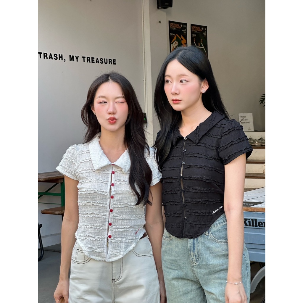 SISTER.RRR : PIMMY TOP เสื้อคอปกแขนตุ๊กตา