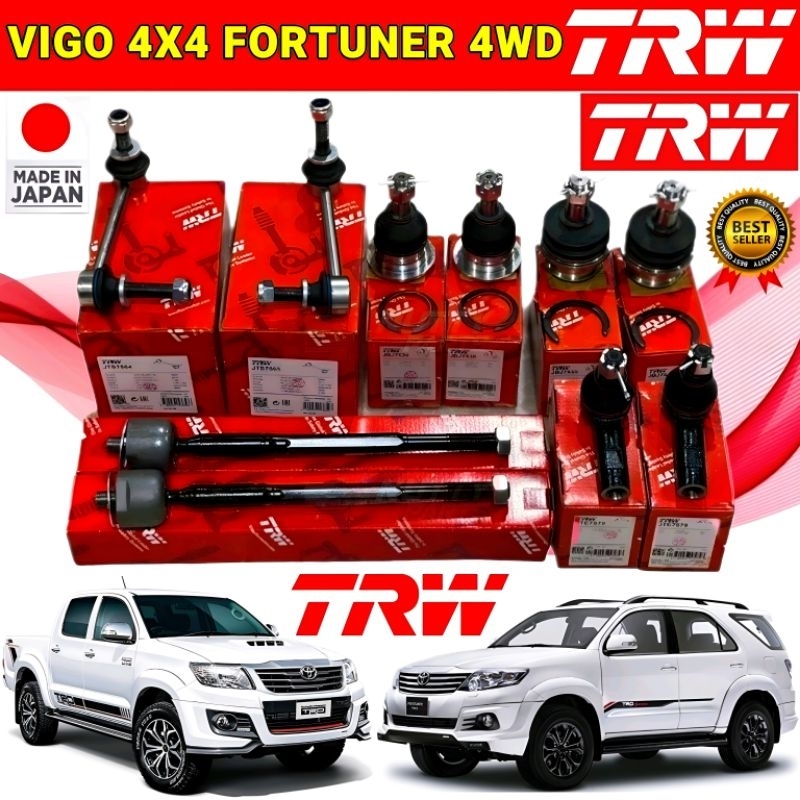 ลูกหมาก TRW ครบชุดใหญ่ ช่วงล่าง TOYOTA HILUX VIGO 4WD 4X4  FORTUNER ปี 2005-2014 ยี่ห้อ TRW ครบชุดใหญ่