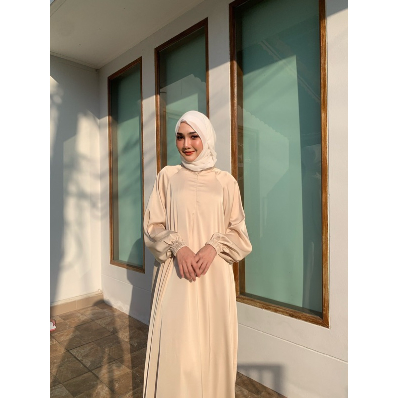 Ava Abaya  อบาย่า มีซิปหน้า ผ้าSilk Satin ฮัจย์ อุมเราะห์ ออกงาน