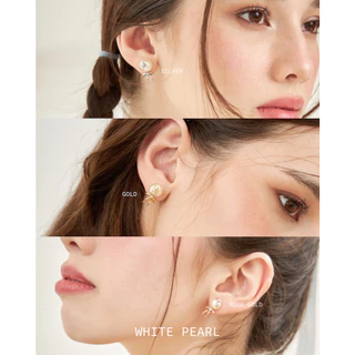 earika.earrings - balloon ribbonie ต่างหูบอลลูนไข่มุก วัสดุสแตนเลส (stainless steel)