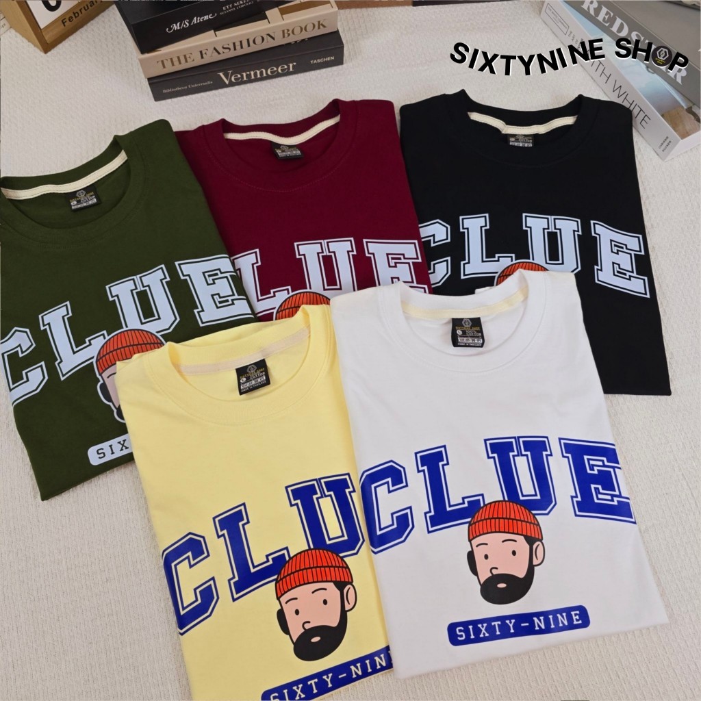 เสื้อยืดผ้าคอตตอน M-4XL พิมพ์ลาย " clue " พร้อมส่ง