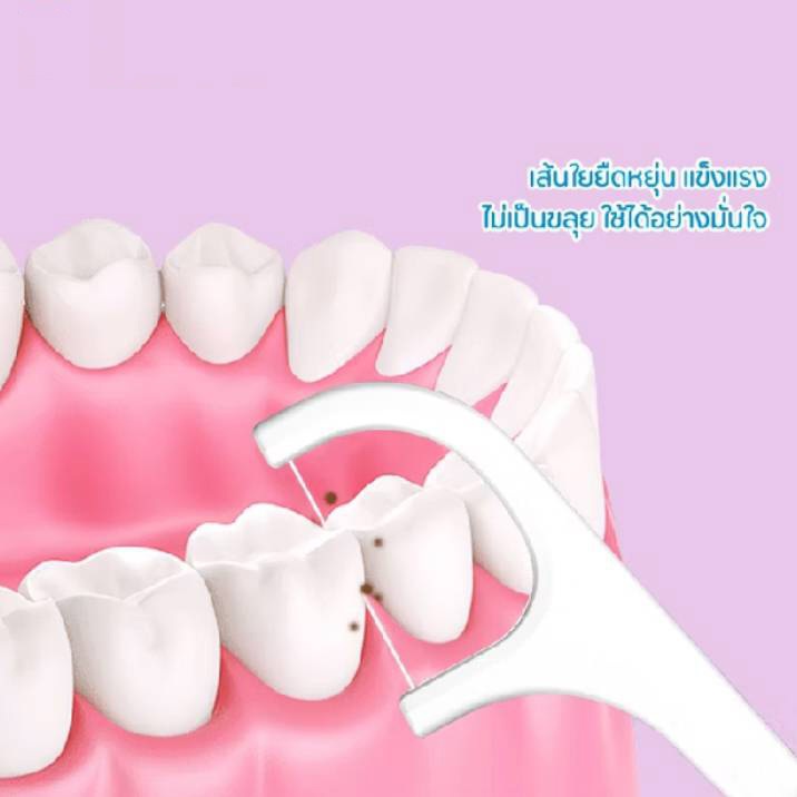 กล่อง 50 ชิ้น บูโอล่า ไหมขัดฟันแบบด้าม