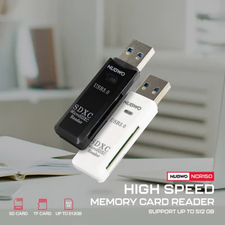 NUBWO USB-A MEMORY CARD READER 2 in 1 มีช่อง SD CARD และ TF CARD รุ่น NCR150