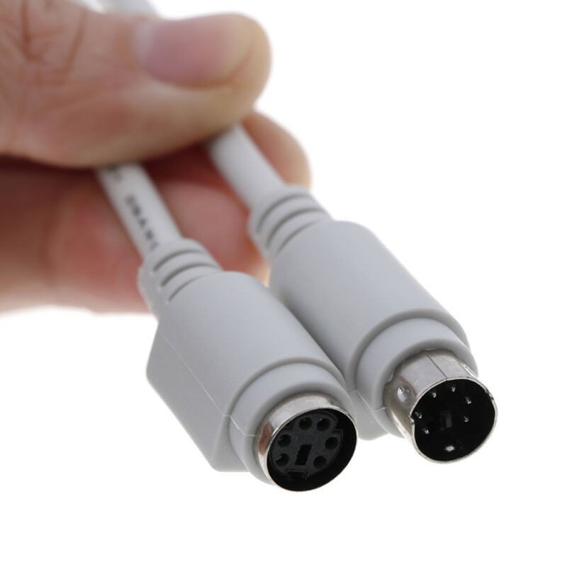 สายแปลง Mini DIN 6Pin Splitter Y PS2/ สำหรับ Keyboard หรือ Mouse แบบ PS2  Male to Female Cable 1.5M /3 M/5 M/10M