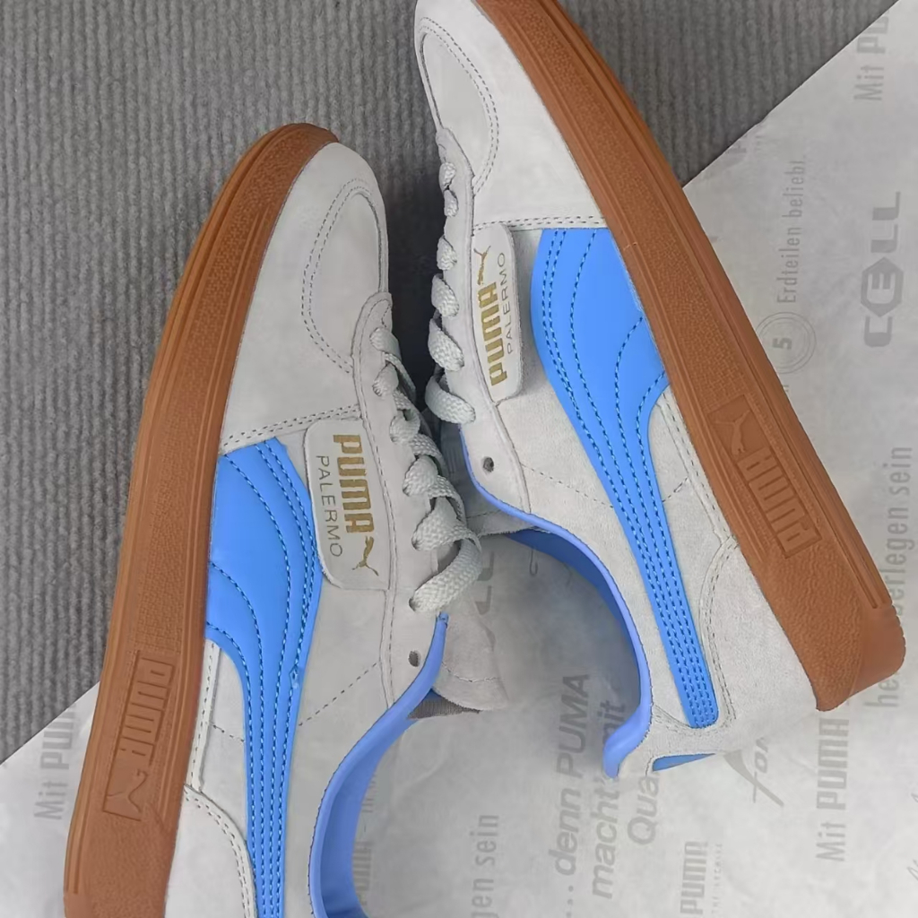 [100% ของจริง] รองเท้าผ้าใบ Puma Palermo สำหรับผู้ชายและผู้หญิงรองเท้าลำลอง 396463-04
