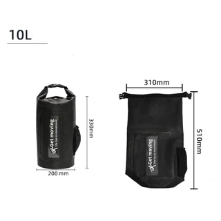กระเป๋ากันน้ำแบบพกพา ขนาด10L /20L ลายคาร์บอน(แถม2สายคู่) Ocean pack ตัวเลือก5สี มีกระเป๋าข้างเก็บของ