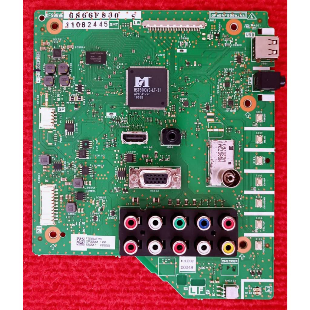 เมนบอร์ดทีวี SHARP LC-32LE240M , LC-32LE240M-WH , LC-32LE340M พาสบอร์ด QPWBNF998WJN2 อะไหล่แท้ของถอด