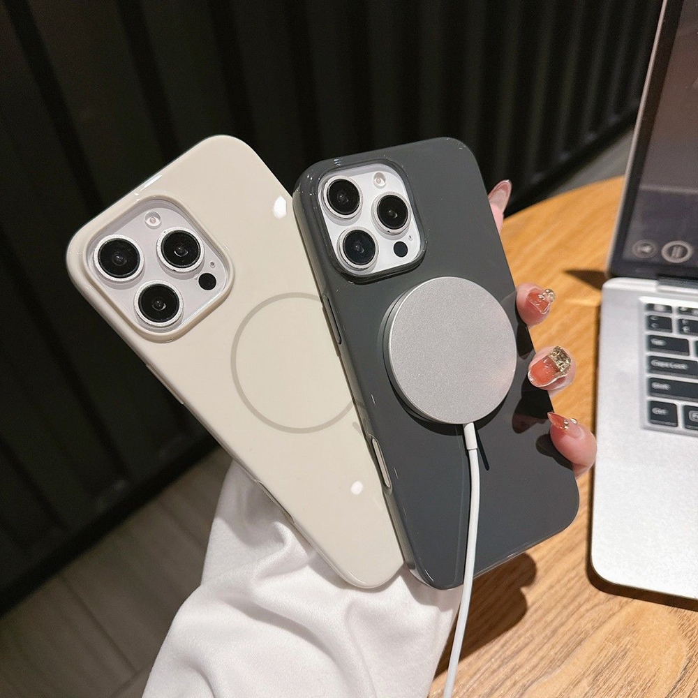 ชาร์ได้ Magnetic เคสสำหรับ iPhone 16 15 14 13 12 11 Pro Max 13promax 15pro กันกระแทก บาง เคส Shockproof Slim Phone Cover