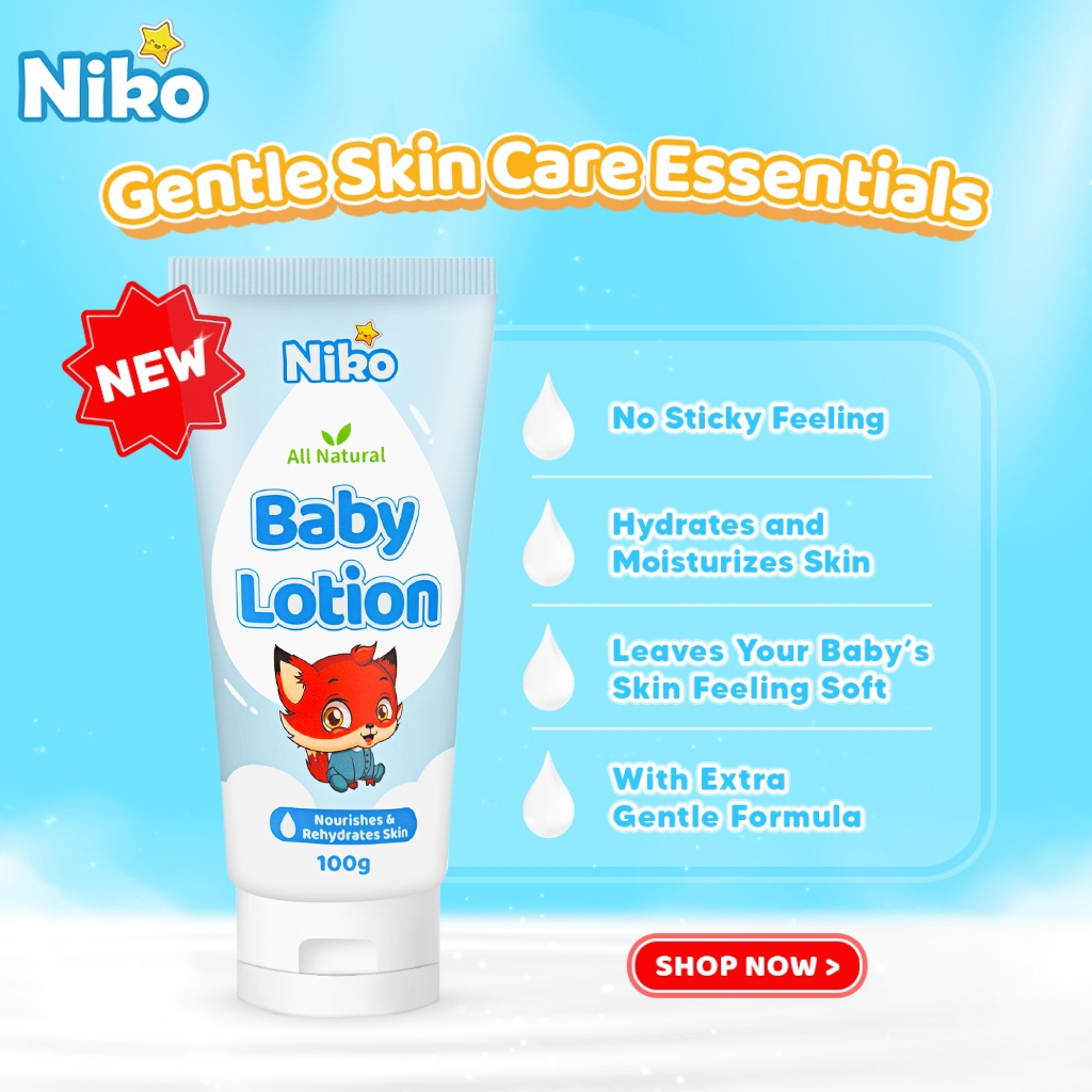 NIKO baby cream เบบี้ครีม ออแกนิค ดับเบิ้ล มอยส์เจอร์ โลชั่น ใช้ได้ตั้งแต่เด็กแรกเกิด 100ml. ราคา ถูกที่สุด ดีลบีเคเค แกลเลอรีภาพที่ 3