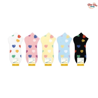 Chacha socks - ถุงเท้าข้อสั้น Heart Beam middle socks แบรนด์ kikiya นำเข้าจากเกาหลี