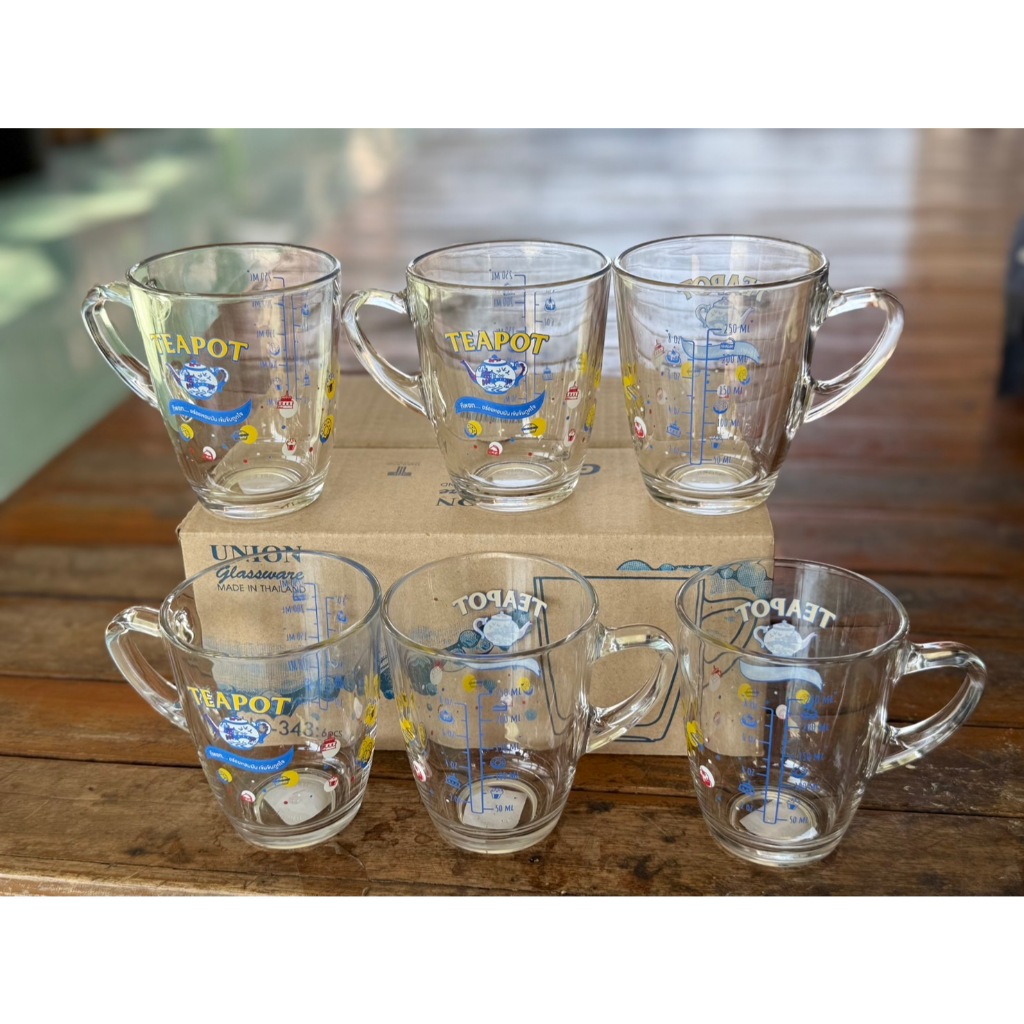 แก้วทีพอทมีหูมีสแกนจุ8m1setได้แก้ว6ใบ