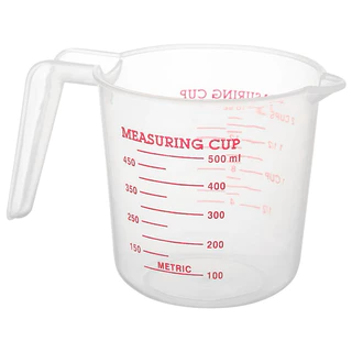 ถ้วยตวงพลาสติก เหยือกตวงพลาสติก สเกลแดง 250/500/1000ml