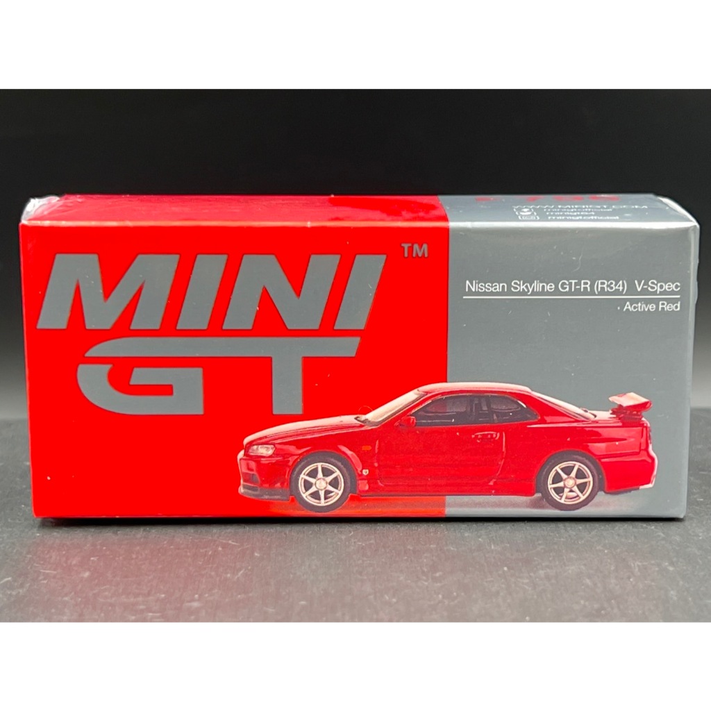 MINIGT  Nissan Skyline GT-R (R34)  V-Spec Active Red